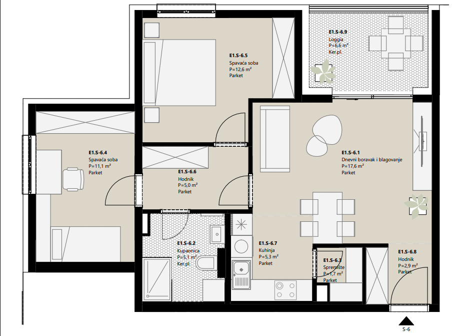 Projekt Frankopanska - 2.5 sobni stan, 1
